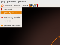 Upraviť menu Ubuntu